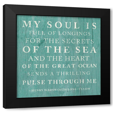 Secrets Of The Sea Black Modern Wood Framed Art Print by SD Graphics Studio