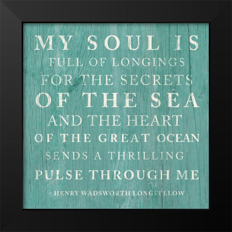 Secrets Of The Sea Black Modern Wood Framed Art Print by SD Graphics Studio