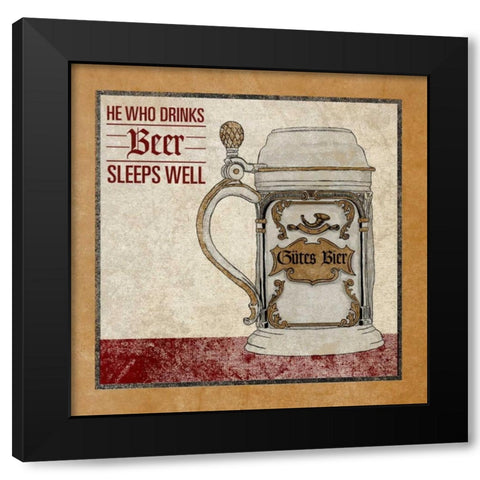 Stein I Black Modern Wood Framed Art Print with Double Matting by SD Graphics Studio