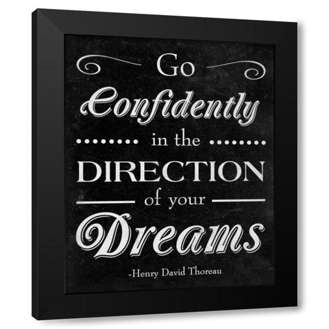 Direction of your Dreams Black Modern Wood Framed Art Print with Double Matting by SD Graphics Studio