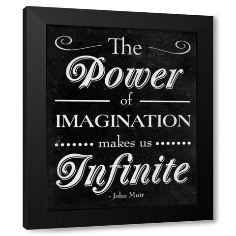 Power of Imagination Black Modern Wood Framed Art Print with Double Matting by SD Graphics Studio