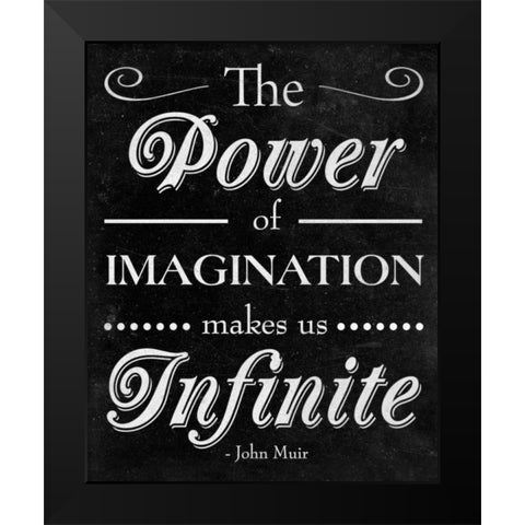 Power of Imagination Black Modern Wood Framed Art Print by SD Graphics Studio