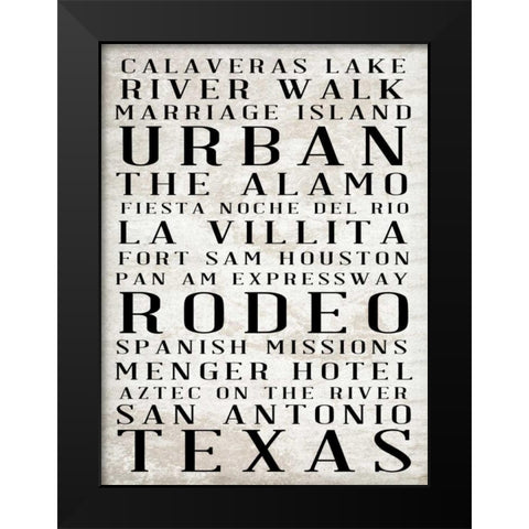 Southwest Text Border I Black Modern Wood Framed Art Print by Sundance Studio