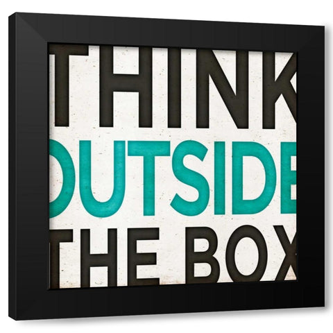 Outside Square I Black Modern Wood Framed Art Print by SD Graphics Studio