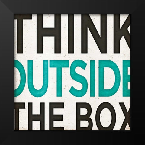 Outside Square I Black Modern Wood Framed Art Print by SD Graphics Studio