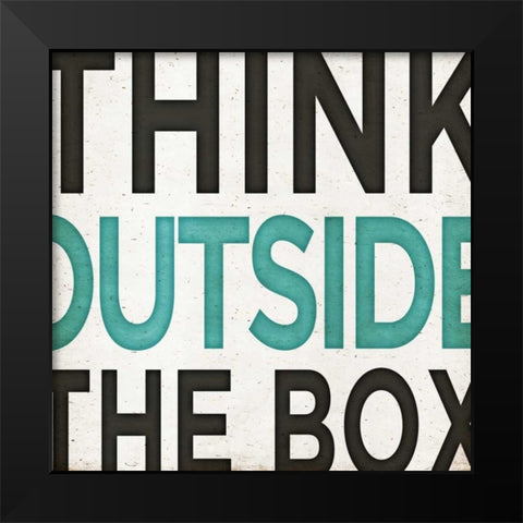 Outside Square Border I Black Modern Wood Framed Art Print by Sundance Studio