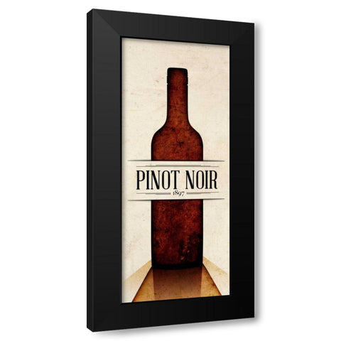 Vintage Wine I Black Modern Wood Framed Art Print by SD Graphics Studio