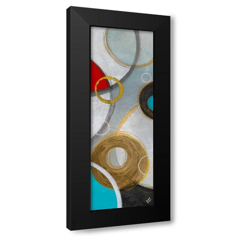 Playful Abstract II Black Modern Wood Framed Art Print with Double Matting by Marcon, Michael