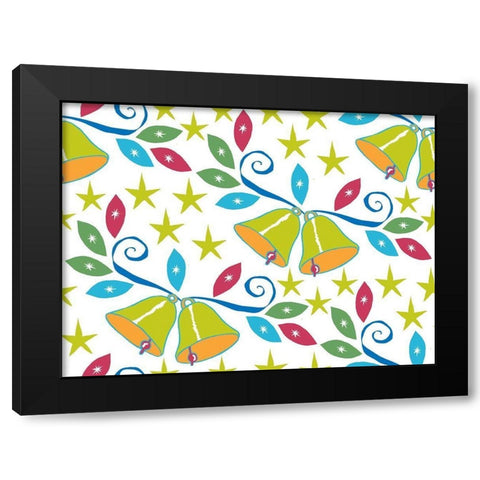 Holiday Times Pattern III Black Modern Wood Framed Art Print by Biscardi, Nicholas