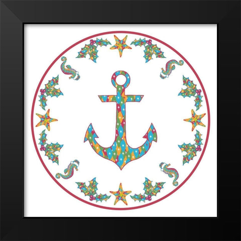 A Coastal Christmas I Black Modern Wood Framed Art Print by Biscardi, Nicholas