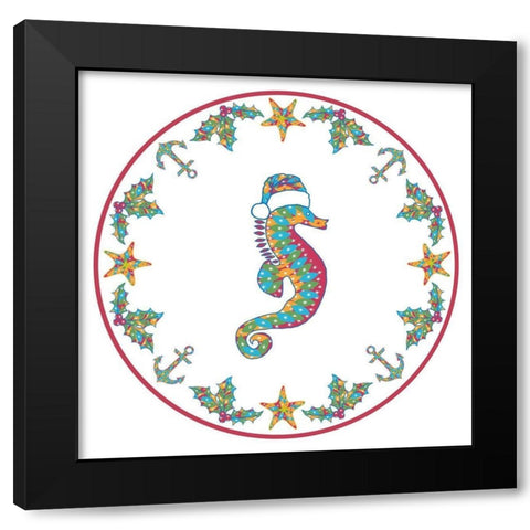 A Coastal Christmas III Black Modern Wood Framed Art Print with Double Matting by Biscardi, Nicholas