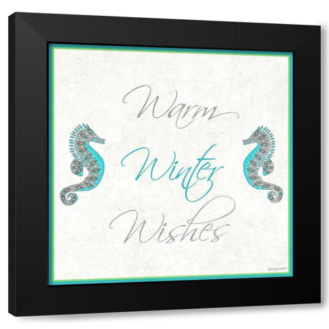 Winter Wishes Square Black Modern Wood Framed Art Print by Biscardi, Nicholas