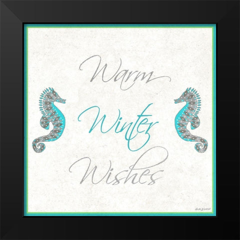 Winter Wishes Square Black Modern Wood Framed Art Print by Biscardi, Nicholas