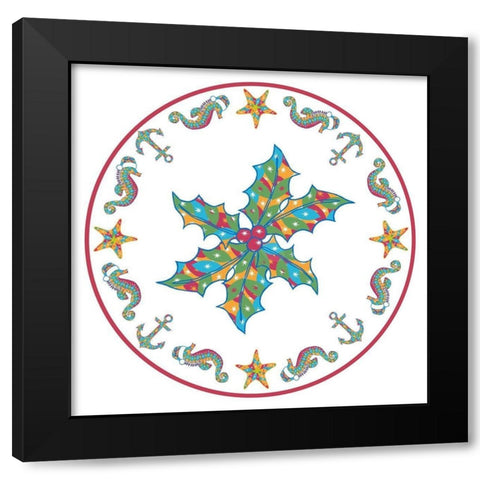 A Coastal Christmas II Black Modern Wood Framed Art Print by Biscardi, Nicholas