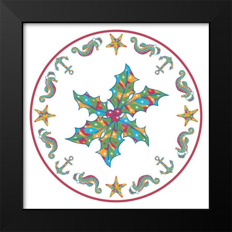 A Coastal Christmas II Black Modern Wood Framed Art Print by Biscardi, Nicholas