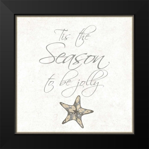 Silver Coast Christmas Square IV Black Modern Wood Framed Art Print by Biscardi, Nicholas