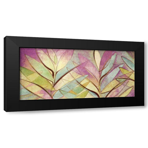 Palm Abstract Black Modern Wood Framed Art Print with Double Matting by Loreth, Lanie