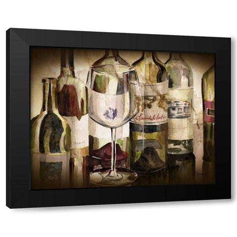 BandG Bottles Black Modern Wood Framed Art Print by French-Roussia, Heather A.