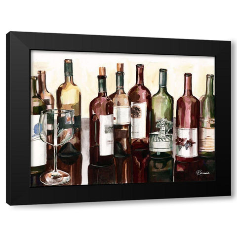 Auburn Wine Collection Black Modern Wood Framed Art Print with Double Matting by French-Roussia, Heather A.