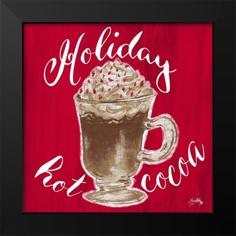 Holiday Hot Cocoa Black Modern Wood Framed Art Print by Medley, Elizabeth