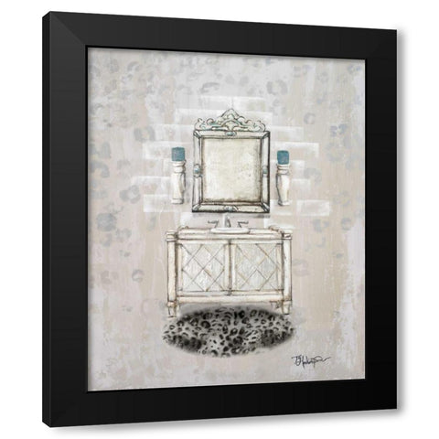 Antique Mirrored Bath I Black Modern Wood Framed Art Print by Hakimipour, Tiffany
