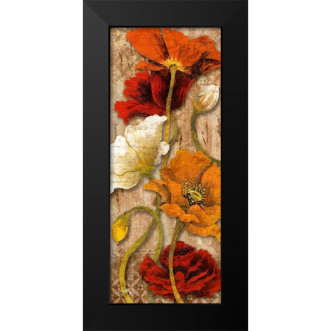 Joyful Poppies II Black Modern Wood Framed Art Print by Medley, Elizabeth