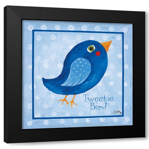 Blue Bird Black Modern Wood Framed Art Print by Medley, Elizabeth