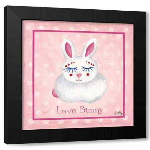 Bunny Black Modern Wood Framed Art Print by Medley, Elizabeth