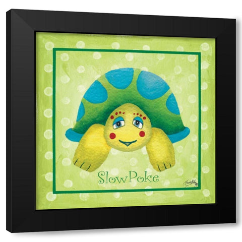 Turtle Black Modern Wood Framed Art Print with Double Matting by Medley, Elizabeth