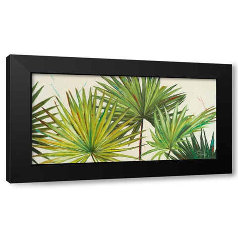 Arte Verde II Black Modern Wood Framed Art Print with Double Matting by Pinto, Patricia