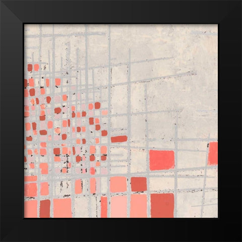 Coral Fractal II Black Modern Wood Framed Art Print by Marcon, Michael