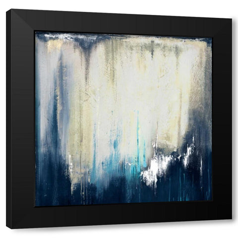 Blue Illusion II Black Modern Wood Framed Art Print with Double Matting by Pinto, Patricia