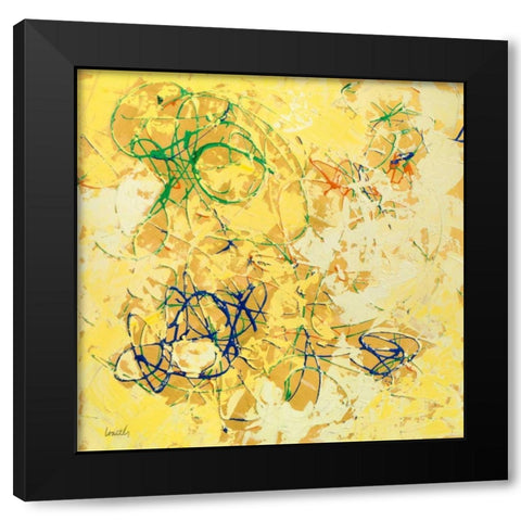 Space in Motion II Black Modern Wood Framed Art Print with Double Matting by Loreth, Lanie