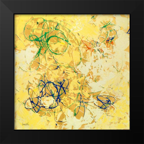 Space in Motion II Black Modern Wood Framed Art Print by Loreth, Lanie