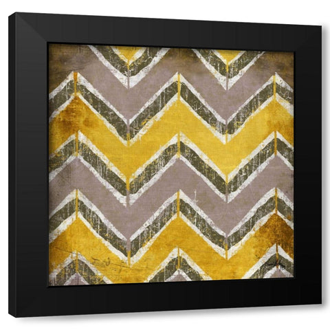 Yellow Modele I Black Modern Wood Framed Art Print with Double Matting by Medley, Elizabeth