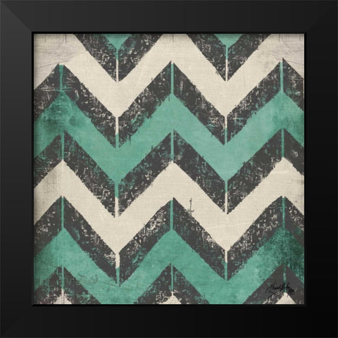 Turquoise Modele I Black Modern Wood Framed Art Print by Medley, Elizabeth