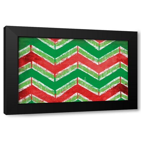 Christmas Pattern Black Modern Wood Framed Art Print with Double Matting by Medley, Elizabeth