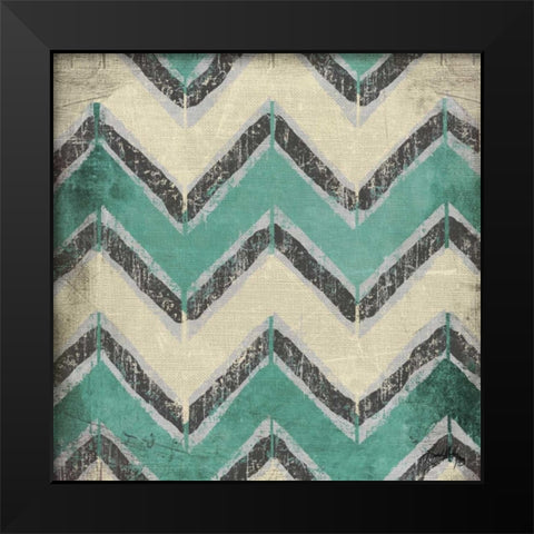 Turquoise Modele VII Black Modern Wood Framed Art Print by Medley, Elizabeth