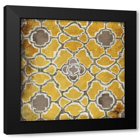 Yellow and Gray Modele I Black Modern Wood Framed Art Print by Medley, Elizabeth