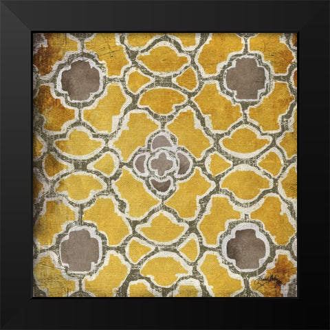 Yellow and Gray Modele I Black Modern Wood Framed Art Print by Medley, Elizabeth