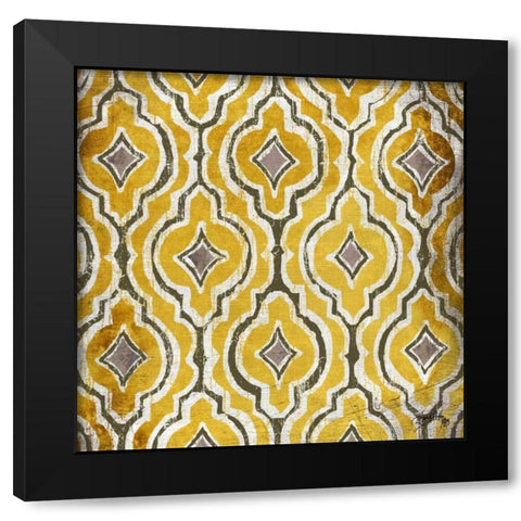 Yellow Modele II Black Modern Wood Framed Art Print with Double Matting by Medley, Elizabeth