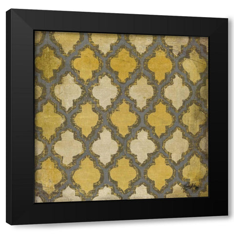 Mustard Modele I Black Modern Wood Framed Art Print with Double Matting by Medley, Elizabeth