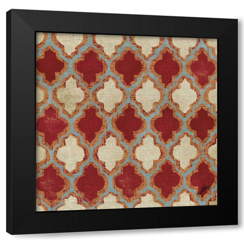 Moroccan Modele II Black Modern Wood Framed Art Print with Double Matting by Medley, Elizabeth