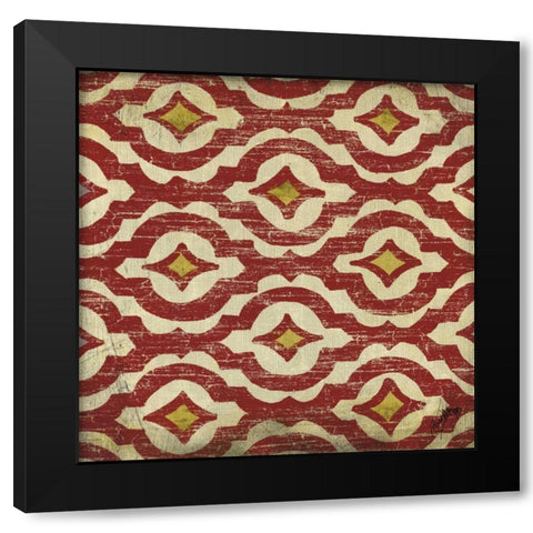 Moroccan Modele IV Black Modern Wood Framed Art Print with Double Matting by Medley, Elizabeth