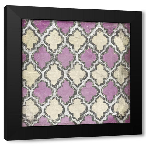 Purple Modele IV Black Modern Wood Framed Art Print with Double Matting by Medley, Elizabeth