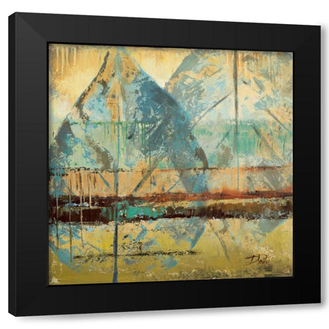 Rain Leaves I Black Modern Wood Framed Art Print by Pinto, Patricia