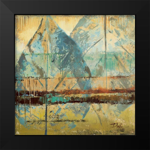 Rain Leaves I Black Modern Wood Framed Art Print by Pinto, Patricia