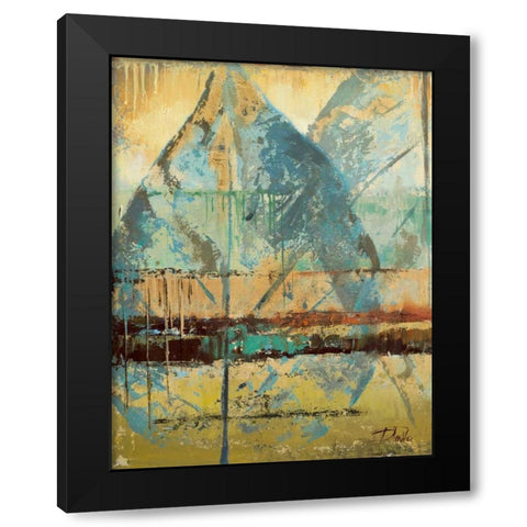 Rain Leaves I Black Modern Wood Framed Art Print by Pinto, Patricia