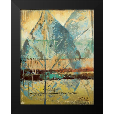 Rain Leaves I Black Modern Wood Framed Art Print by Pinto, Patricia