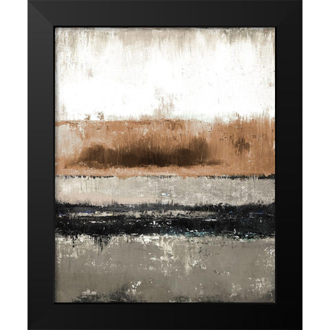 Autumn Rain Black Modern Wood Framed Art Print by Pinto, Patricia